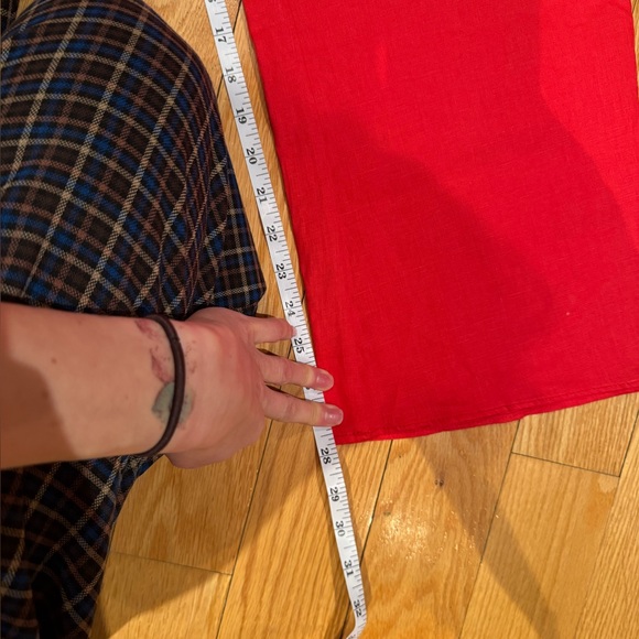 Zara Red Linen Suit - Picture 4 of 9